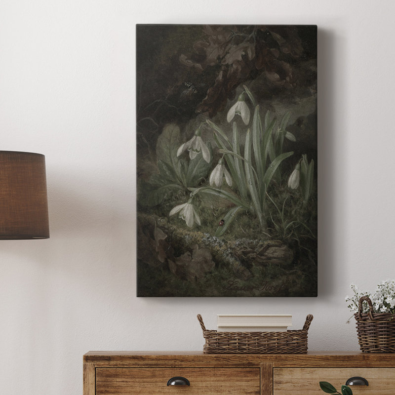 Imprimé floral rétro CL III - galerie Cavas, H 18 po x l 12 po