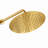 10" Brushed Gold Wall Mounted Dual Function Shower System With Rough-In Valve, Rainfall Head And Handheld-123107262