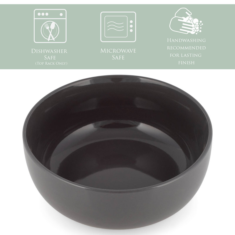 Ensemble de 2 bols à pâtes, gris anthracite, Gris