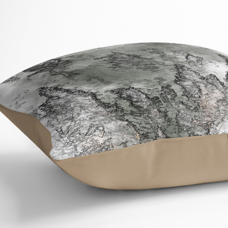 Square Throw Cushion, 40cm H x 40cm W x 15cm D, Stone