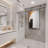 Oceanus 55"- 59" W x 76" H Double Sliding Frameless Shower Door with Easy Clean Glass-71525811