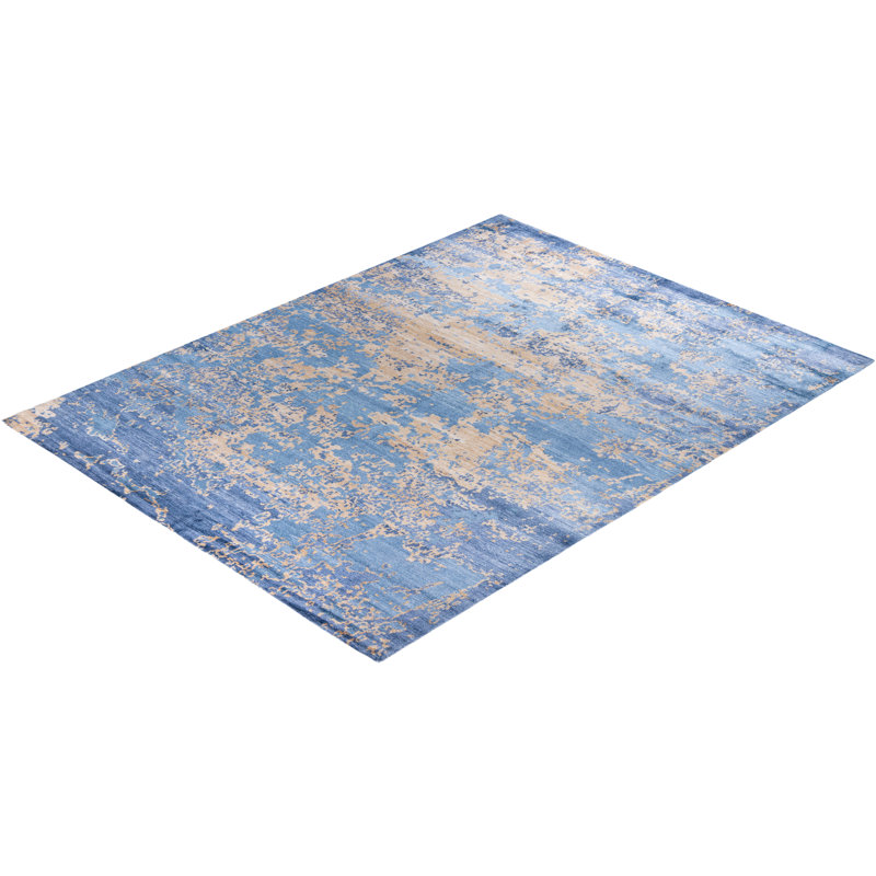 Overdyed One-of-a-Kind Rectangle 9' X 12' Hand Knotted Area Rug