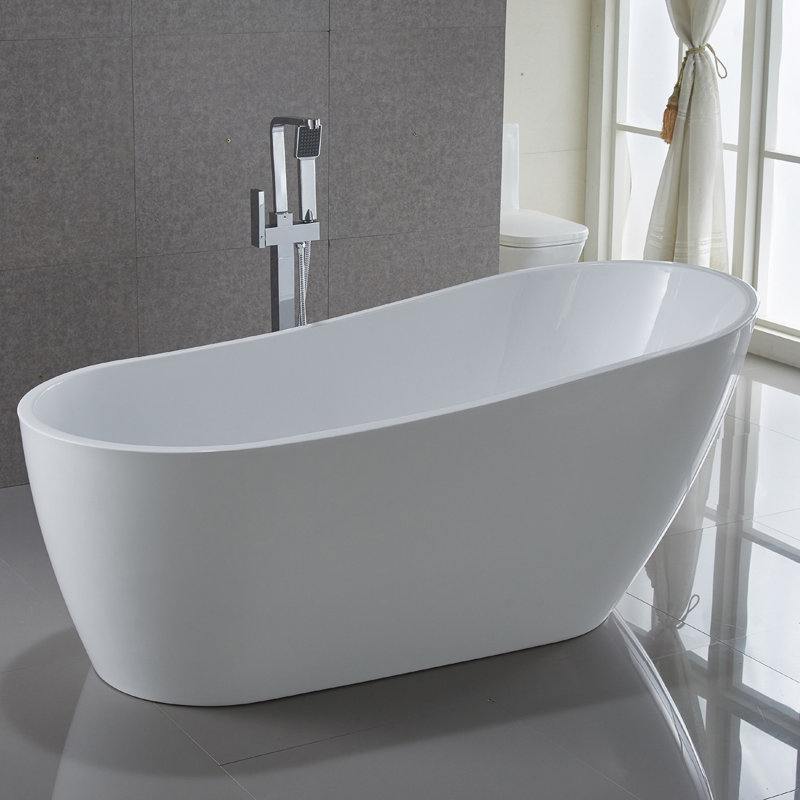67'' x 31.5'' Freestanding Soaking Acrylic Bathtub