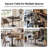 Square Black Sintered Stone Pedestal Bistro Dining Table with Brushed Stainless Steel