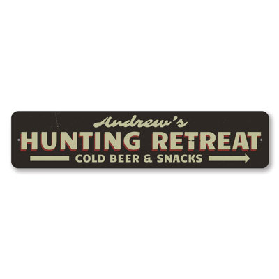 Hunting Retreat Name Aluminum Sign