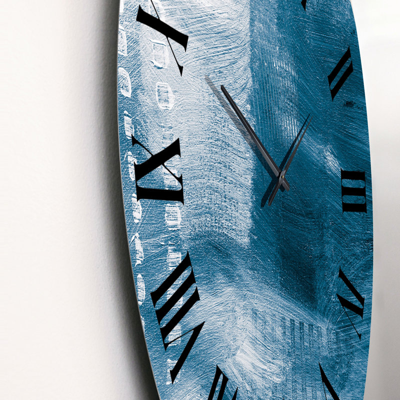 Shades of Creative Blue - Horloge murale moderne, Moyen