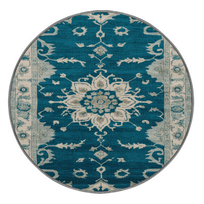 Machine Washable Overdyed Green Area Rug