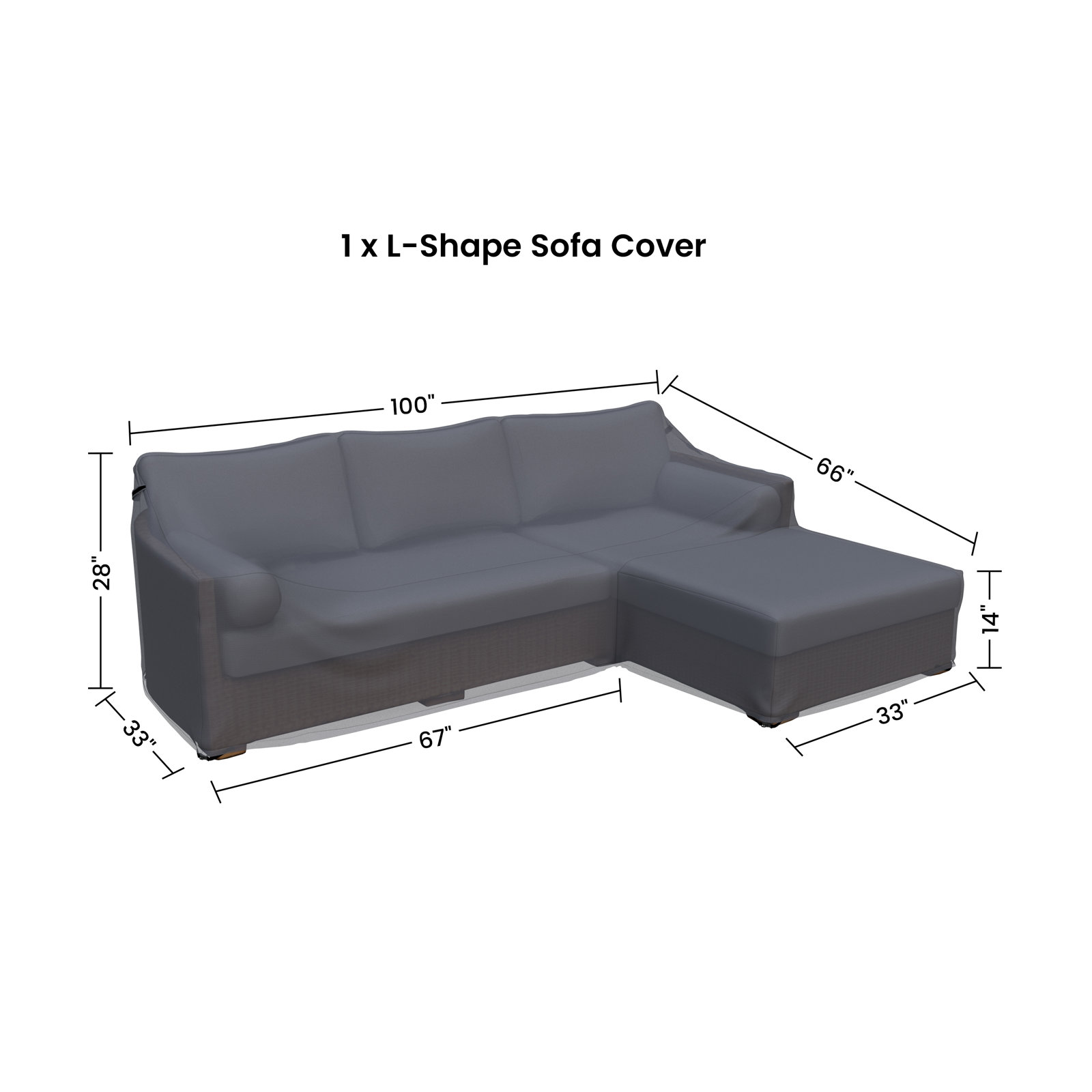 Maddie 28" Outdoor Patio Sectional Cover