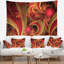 Tapisserie à motif fractal rose floral-28494564