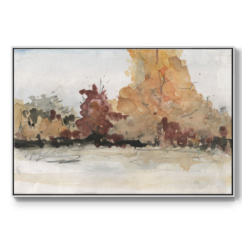 The Autumn View II, reproduction d'art sur toile, Blanc, H 17 po x l 25 po x P 2 po