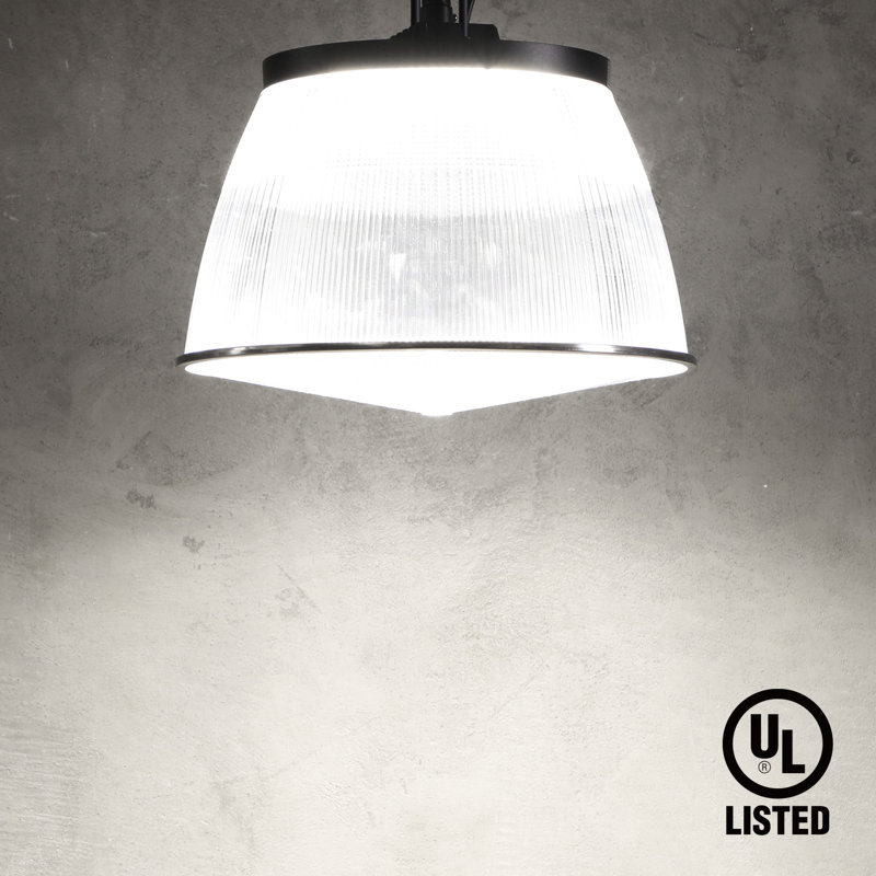 Luminaire à DEL 150W Ufo High Bay avec réflecteur, intensité 0-10v, 21700lm Utra-Bright, lumière du jour 5000k