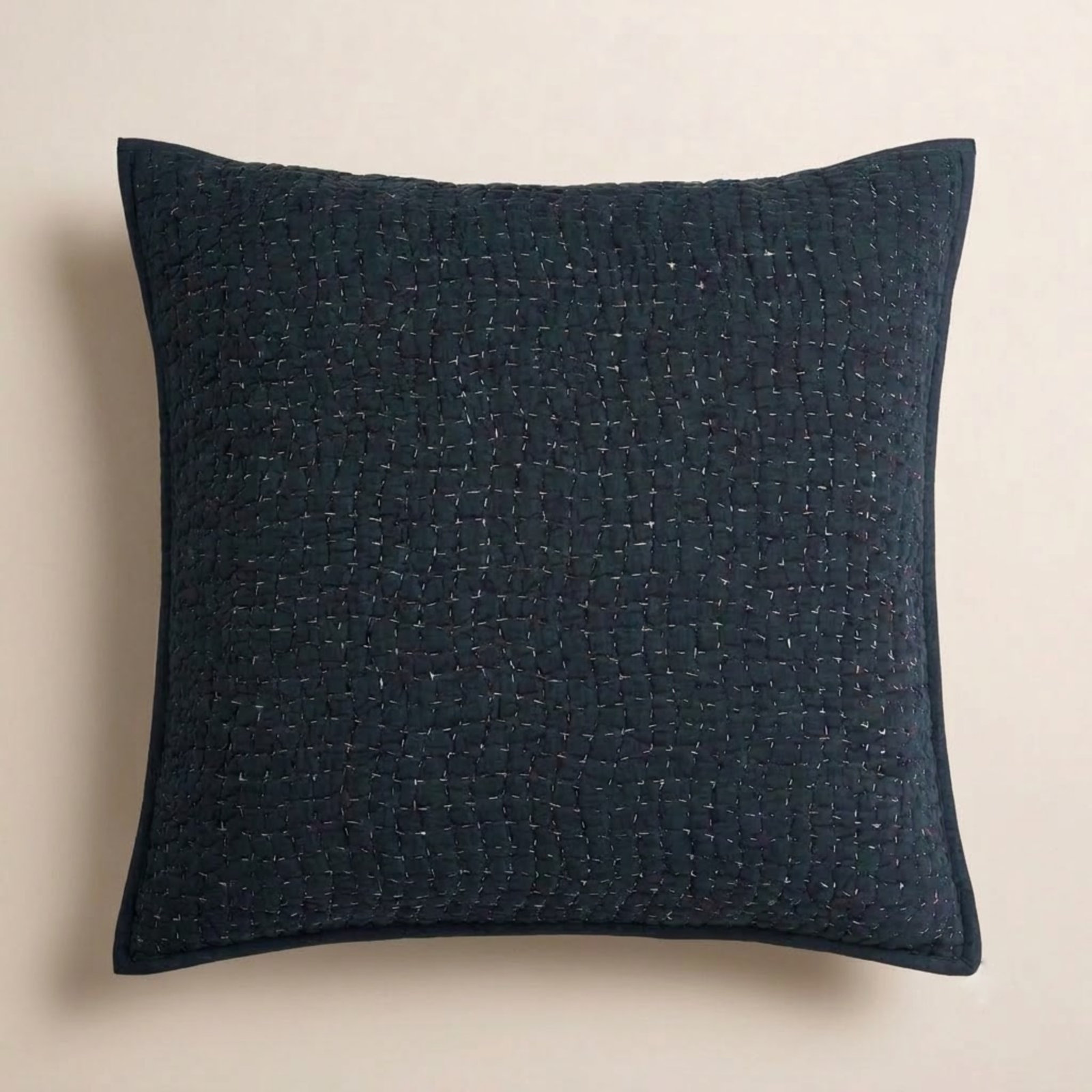 Pebbled Organic Cotton Shams, Midnight Indigo