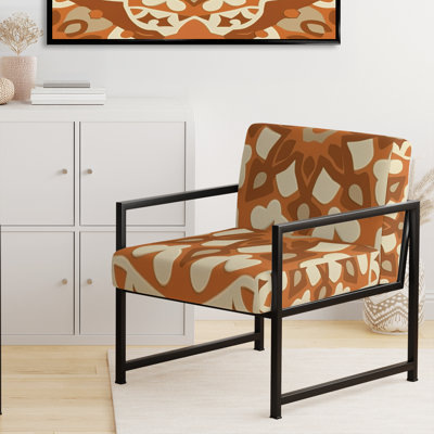 Chaise d'appoint marocaine à motif abstrait en tuiles marocaines III