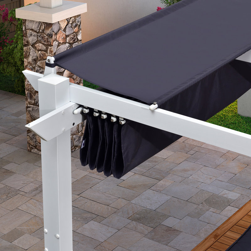 4m x 3m Aluminium Pergola, Navy Blue