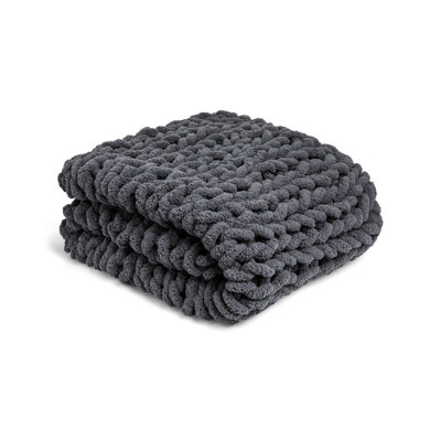 Comfort Accessories Chunky Knit Throw Blanket