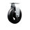 Rubber on Cast Iron Wheel Rigid Caster with Ball Bearing