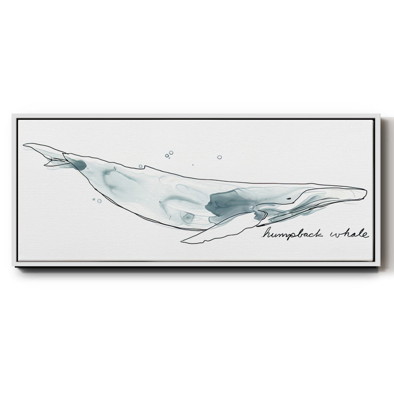 Baleine II - toile encadrée, H 24 po x l 60 po