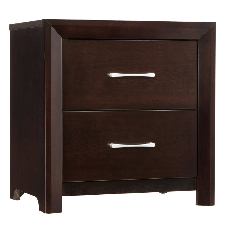 Table de chevet 2 tiroirs Edina