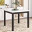 Ensemble de table de salle à manger élégant 5 pièces avec faux marbre et velours, idéal pour les cuisines modernes
