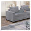 Élégant canapé simple avec console 2 pièces porte-gobelet et causeuse Ensemble de canapé en velours côtelé gris clair