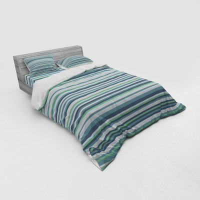 Ensemble de housse de couette campagnard en microfibre bleu sarcelle