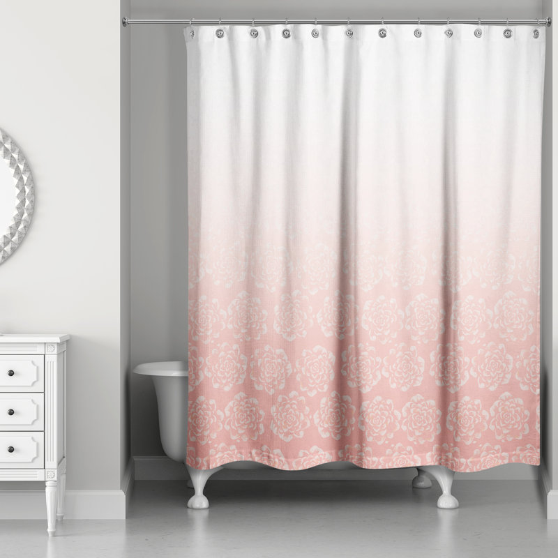 Rideau de douche simple dégradé floral Burchell