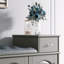 Banc de rangement gris rembourré pour chaussures
