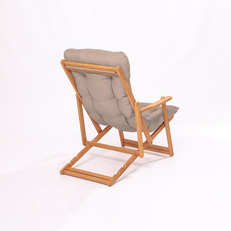Phillippi Folding Deck Chair, Beige