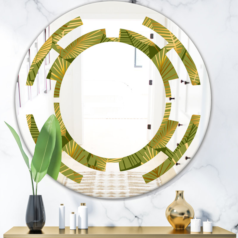 Miroir mural Leaves I Space Coastal, 23,6 po x 23,6 po