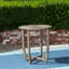 Table 27,5 po en bois gris avec design rustique - charme robuste inclus