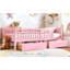 Lit plateforme simple avec garde-corps pleine longueur, lit plateforme pour enfants avec tiroirs de rangement-610921081-610921082