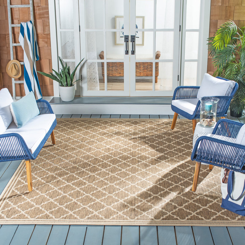 Tapis d'intérieur / extérieur à motif géométrique Adler, Rectangle 2 pi 2 po x 4 pi