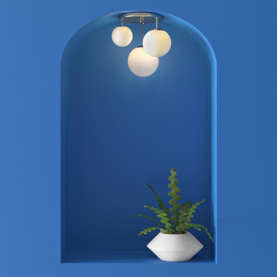Brent Glass Semi Flush Mount