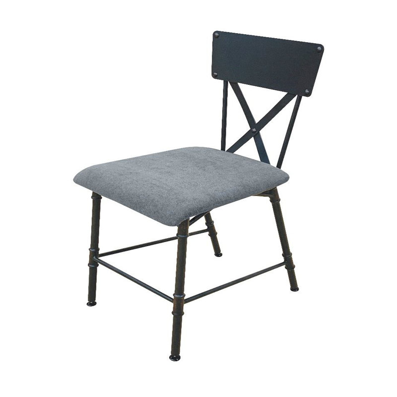 Chaise d'appoint rembourrée grise Hildred