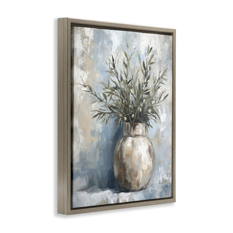 Art mural encadré en pot par Ramona Murdock, Cadre flottant orme Montalcino, H 21 po x l 17 po