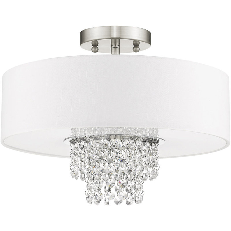 Paralimni Fabric Semi Flush Mount