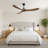 52" 3-Blade Solid Walnut Ceiling Fan Without Light– Remote, DC Motor, Indoor/Outdoor/Patio (Coastal/Farmhouse)-1145573892-1143960326