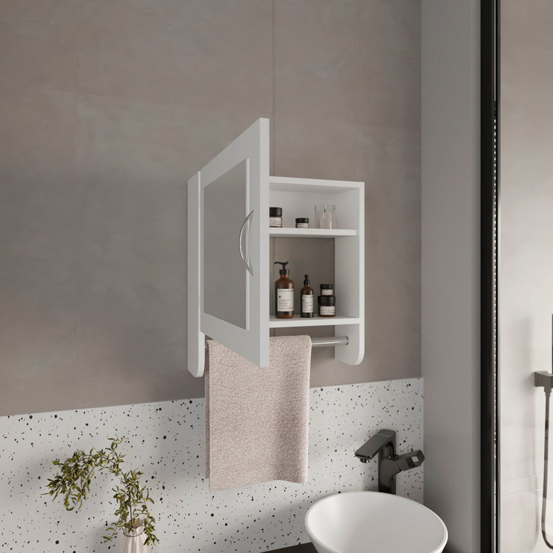 Pharmacie H 19,70 po, avec 1 porte, 2 tablettes, 1 miroir