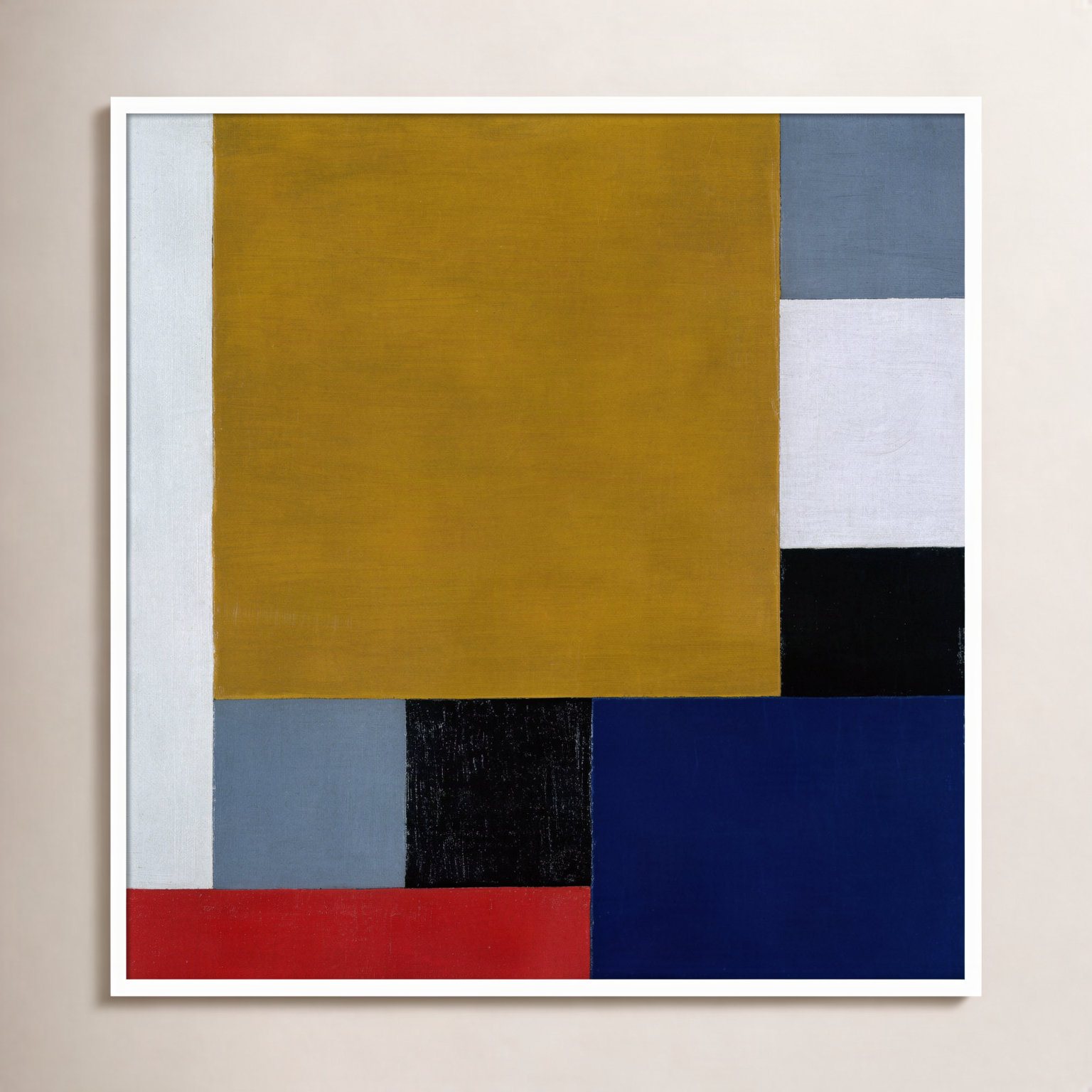 Dannette "Composition 22" Print, White Paper Framed, 41" H x 40" W