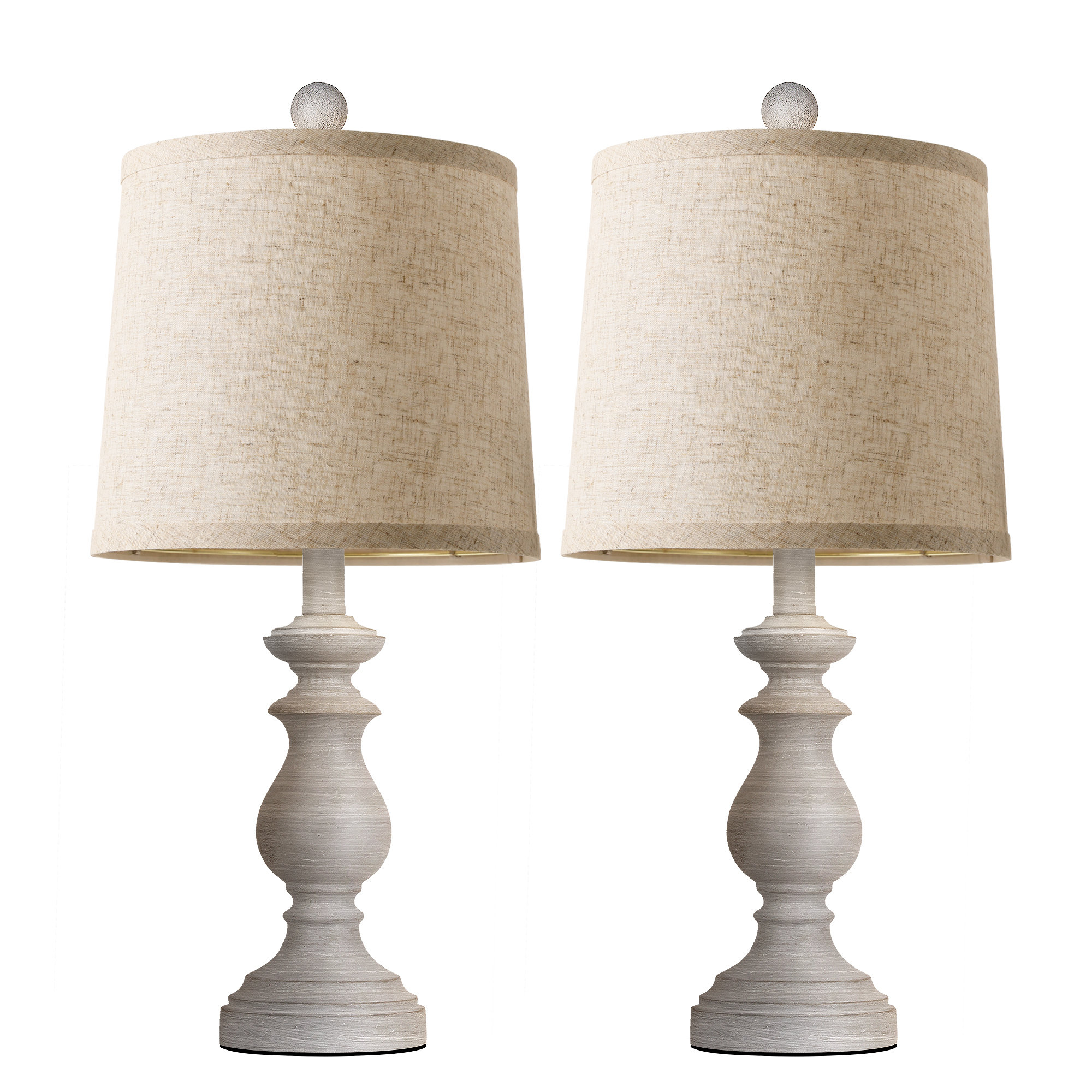 (GRAY) Charlton Home® Dusan Resin Table Lamp | Wayfair