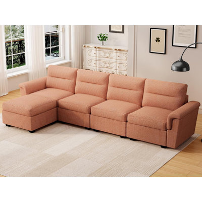 Canapé modulaire réversible 5 pièces avec rangement