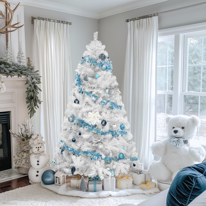 6 ft White Artificial Christmas Tree, 6 ft, White