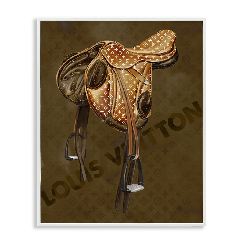 Art giclée à motif de selle Glam par Ziwei Li, Estampe numérique encadrée blanc bord de mer, H 30 po x l 24 po