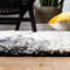 Tapis gris / blanc en laine noué à la main Castaneda-978508405