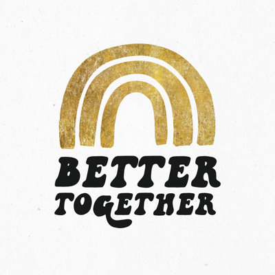Better Together III BG by Wild Apple Portfolio - Wrapped Canvas Print