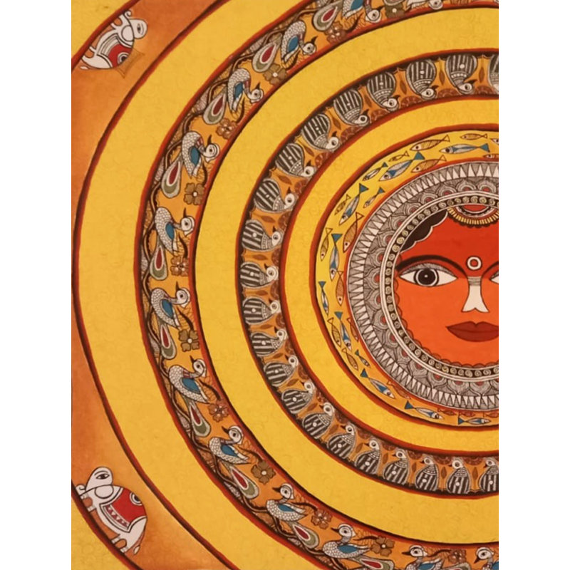 Suryanarayan - Cercle de vie | Acrylique sur papier | Par Simmi Rishi | Décoration murale
