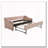 Upholstered Daybed with Trundle,USB Port ,Side Pockets,Velvet Daybed with Button on Back and Piping on Waved Shape Arms-2028699644