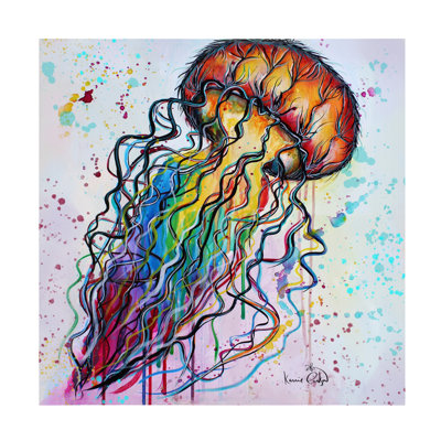 Karrie Evenson Jellyfish Canvas Art