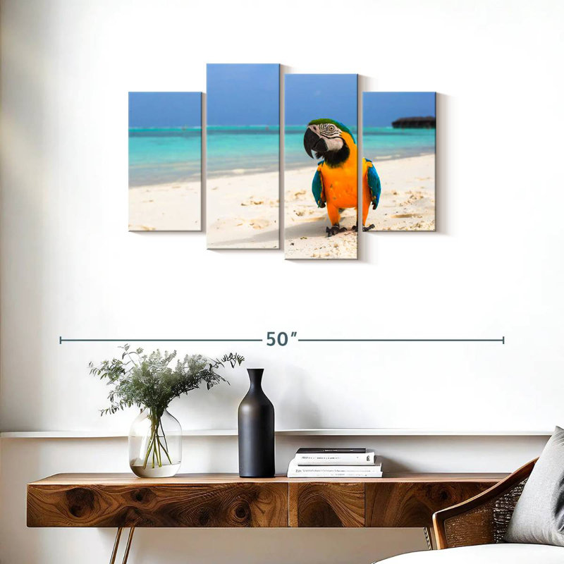 Brampt Parrot On Summer Day, 22" H x 36" W