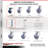 4 Piece Solid Polyurethane Caster Set